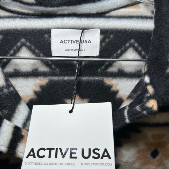 nwt active usa shacket shirt jacket women's large western Aztec cozy neutral - Picture 4 of 8